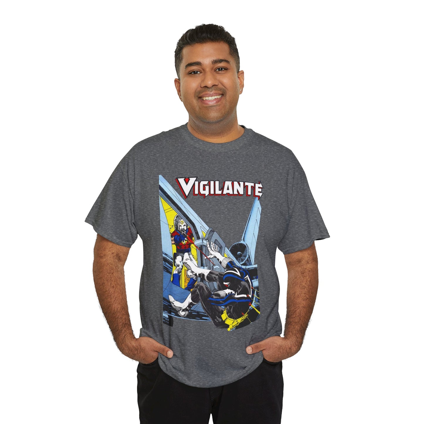 Vigilante Vs Peacemaker T-Shirt - Mike Grell Art - Adrian Chase - DC Comics