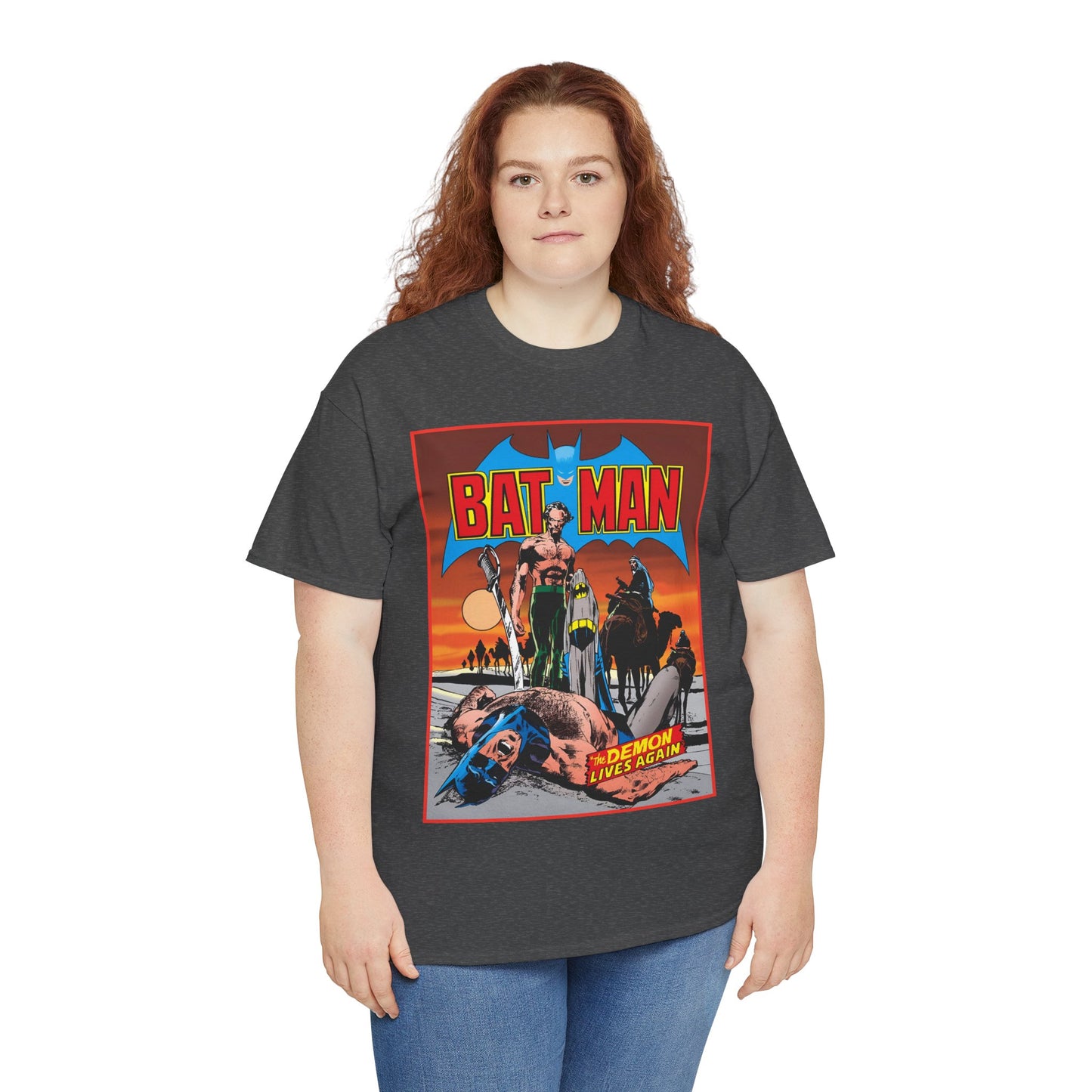 Batman T-Shirt - Neal Adams Art - R'as Al Ghul - Demon Lives Again - DC Comics - Dark Knight Detective