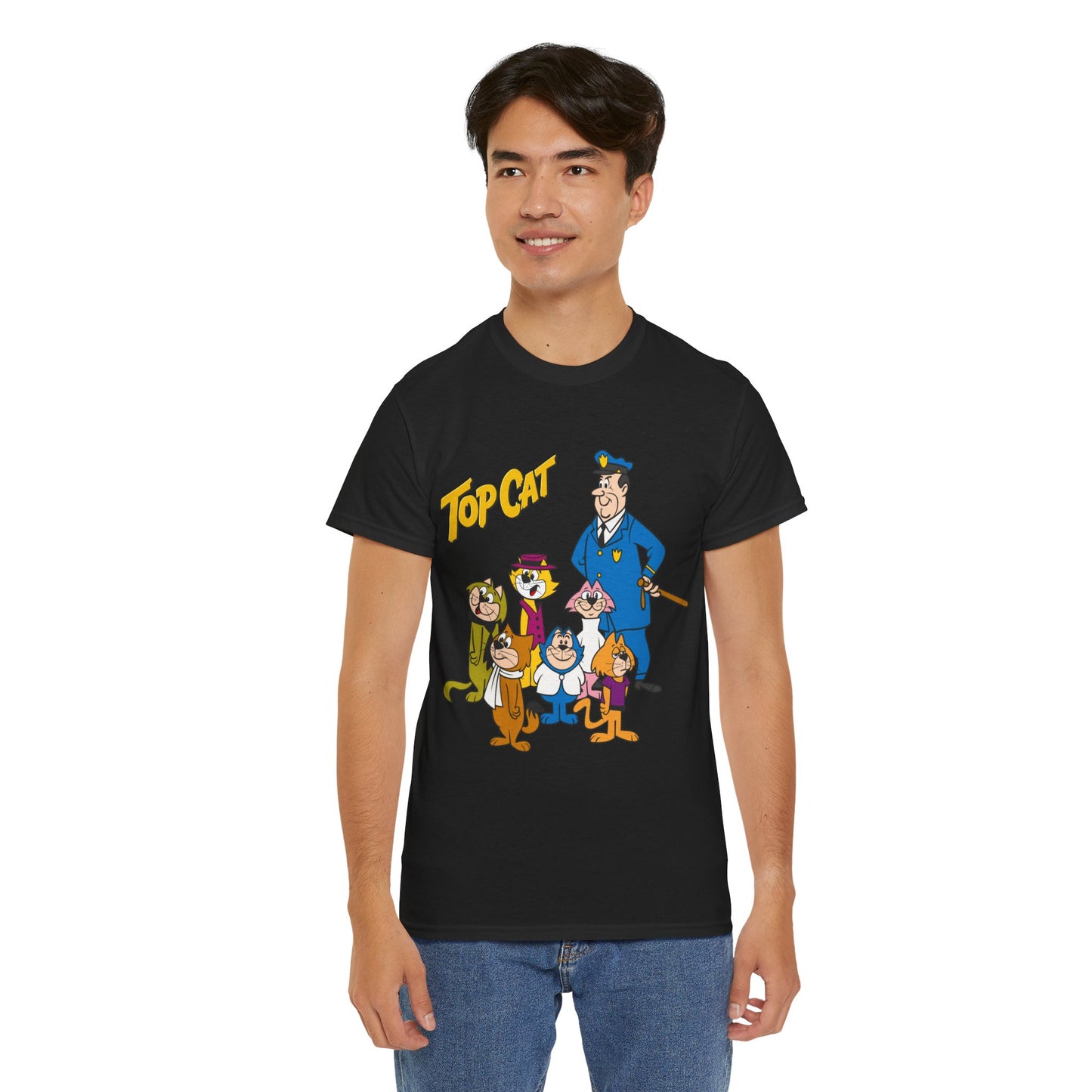 Top Cat & His Gang T-Shirt - Popular Hanna-Barbera 1960s TV Cartoon - Brain, Spook, Benny the Ball