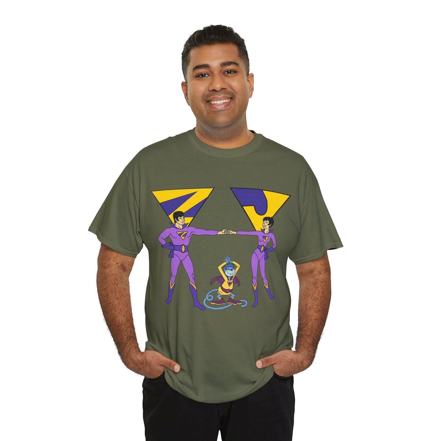Wonder Twins T-Shirt - Super Friends - Zan & Jayna - Hanna-Barbera Cartoon - DC Comics
