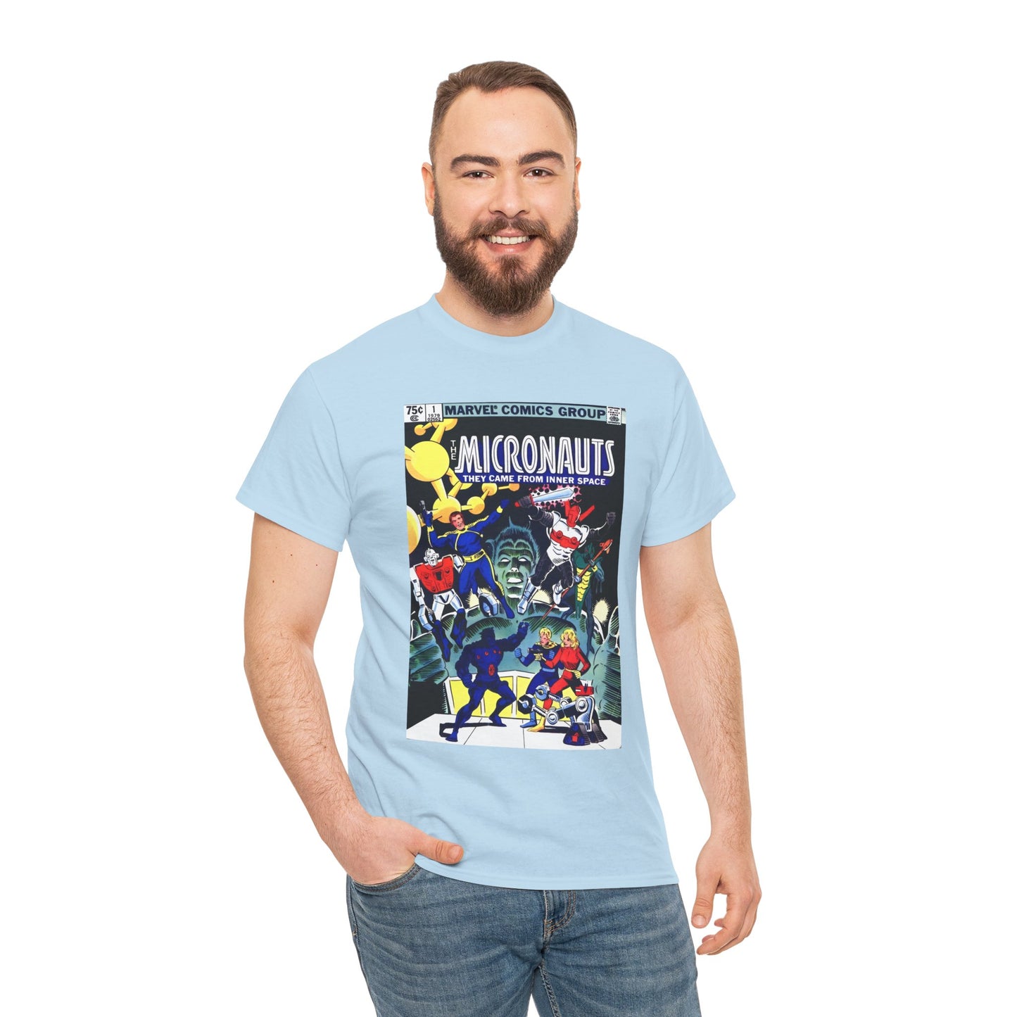 Micronauts T-Shirt - Annual #1 Cover Art - Marvel Comics - Arcturus Rann, Biotron, Marionette, Microtron, Bug, Acroyear