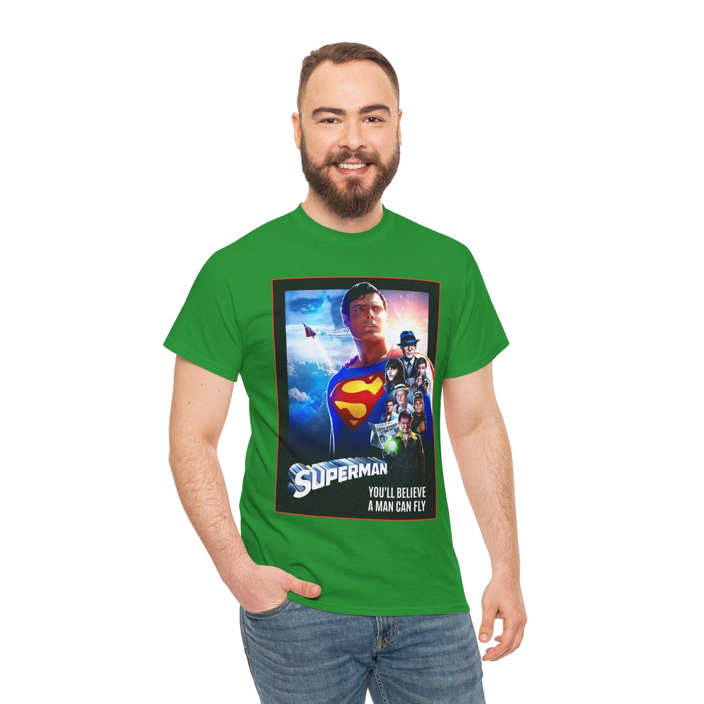 Superman The Movie T-Shirt - Christopher Reeve, Gene Hackman, Margot Kidder - Beloved 1970s Warner Brothers Movie - Krypton, Smallville, Metropolis - DC Comics