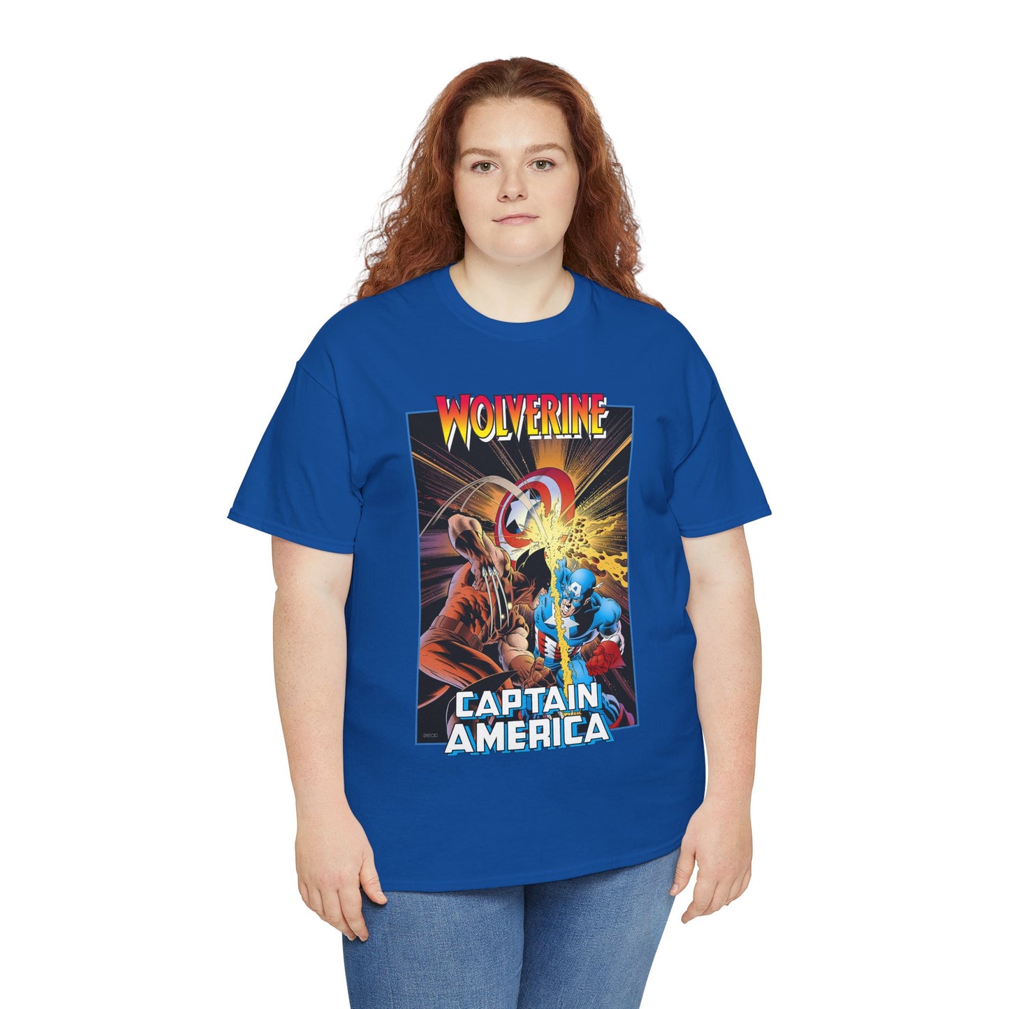 Wolverine Vs Captain America T-Shirt - Mike Zeck Classic Art - Marvel Comics