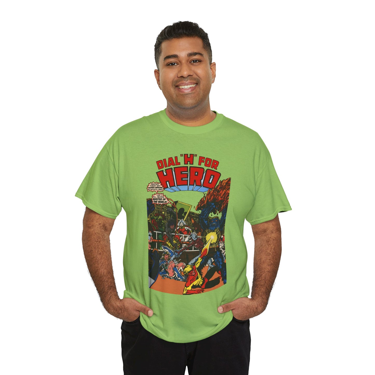 Dial "H" For Hero T-Shirt - George Perez Art - Chris King and Vicki Grant - Adventure Comics Series - DC Comics