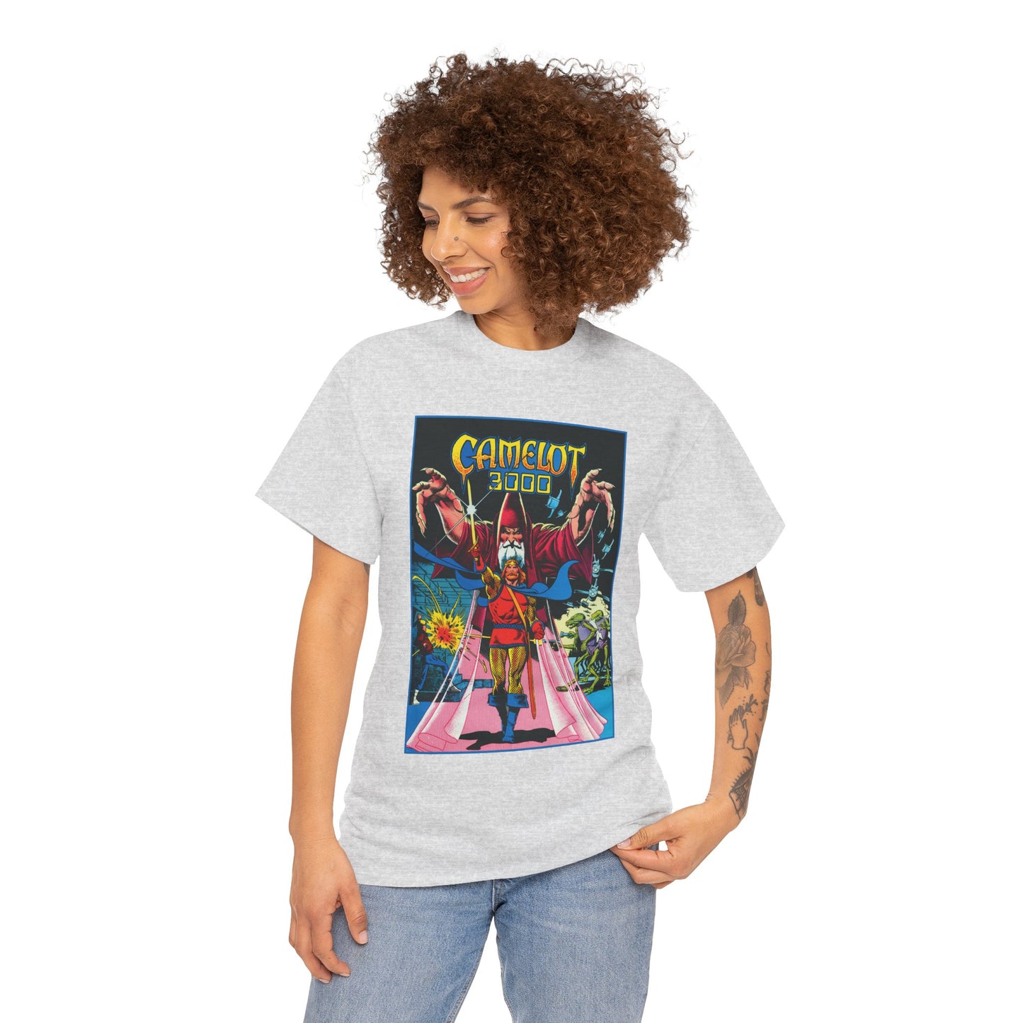 Camelot 3000 T-Shirt - Brian Bolland Art - DC Comics - King Charles, Merlyn - 1980s Sci-Fi Mini-Series