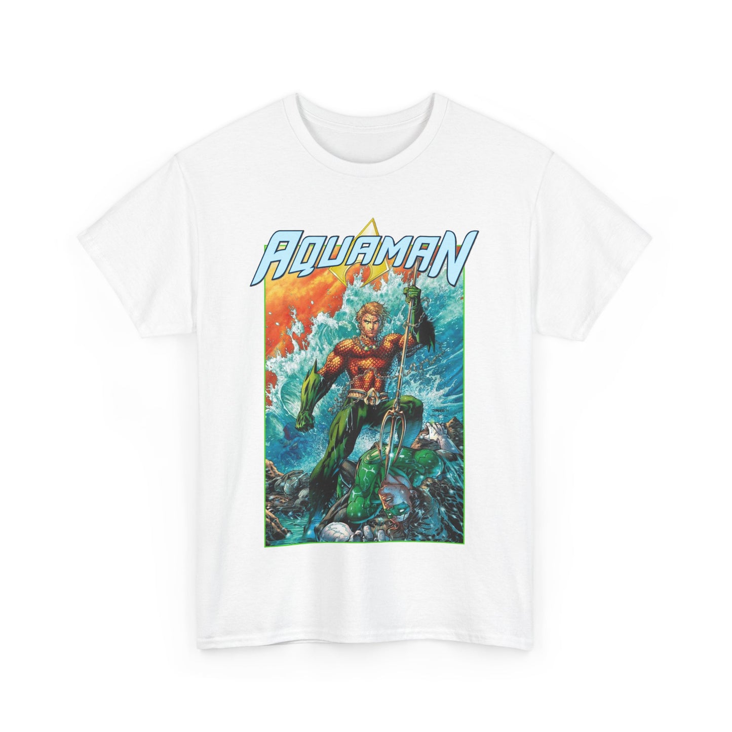 Aquaman T-Shirt - Jim Lee Art - DC New 52 - Arthur Curry, King of Atlantis - DC Comics