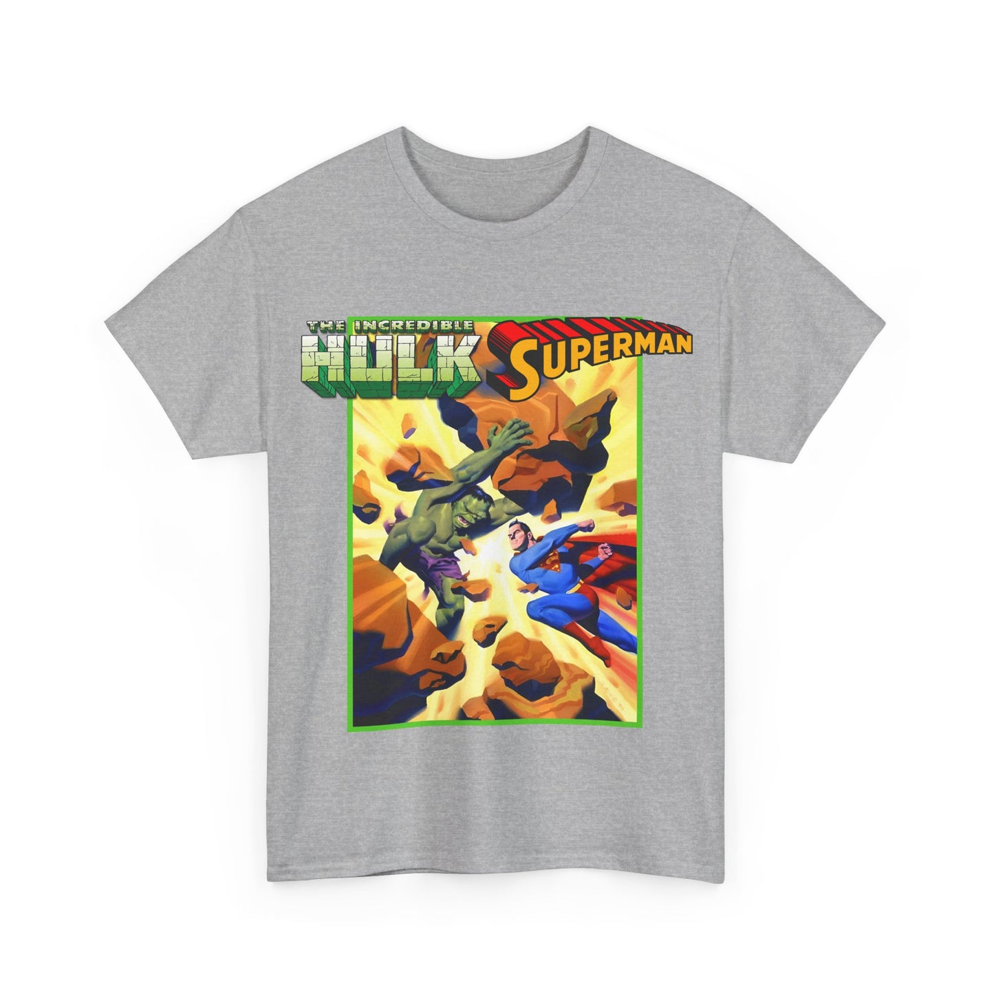 Incredible Hulk Vs Superman T-Shirt - Amazing Steve Rude Art - DC Comics & Marvel 90s Crossover - Bruce Banner, Clark Kent
