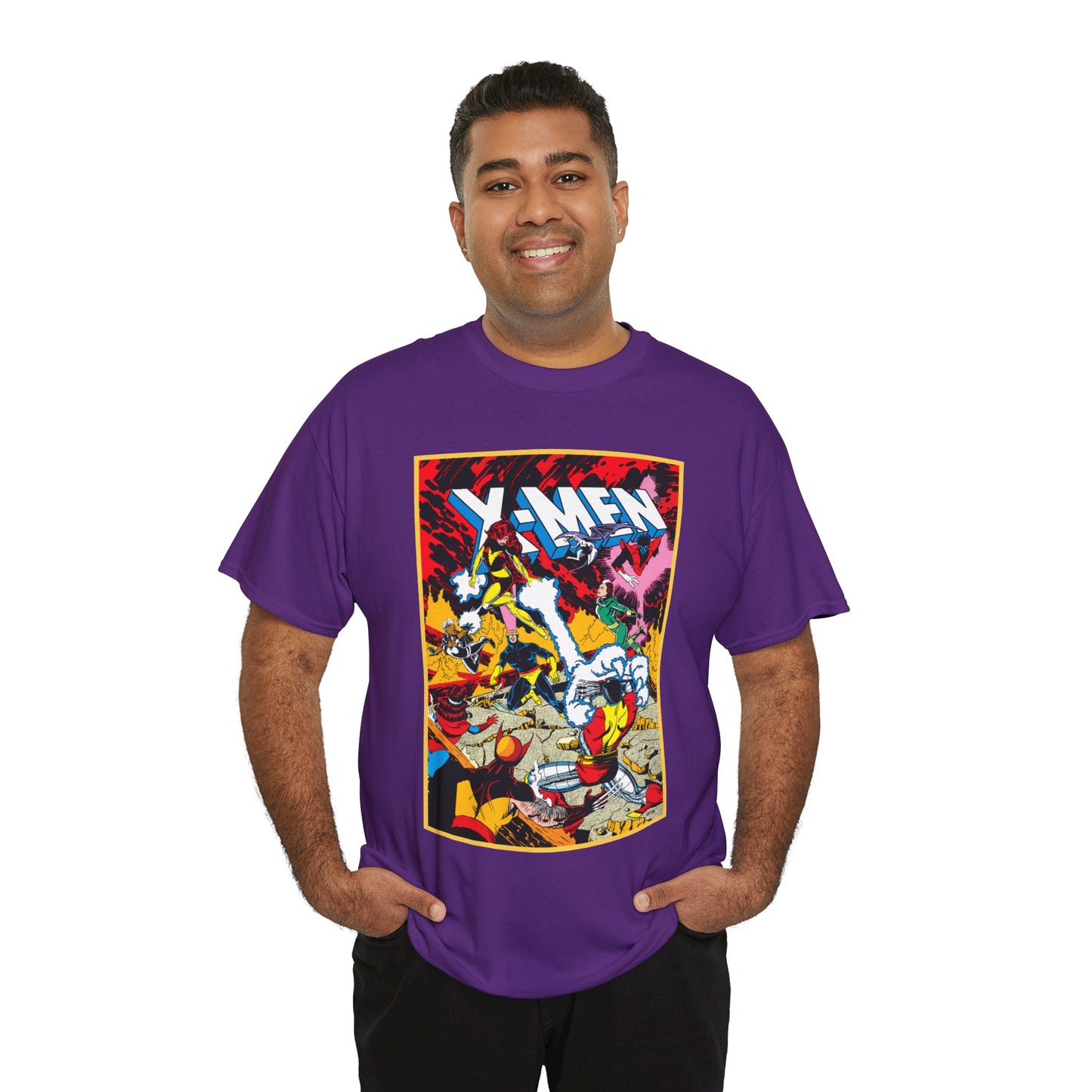X-Men T-Shirt - Paul Smith Art - Return of Dark Phoenix - Wolverine, Colossus, Cyclops, Storm, Nightcrawler, Rogue - Marvel Comics