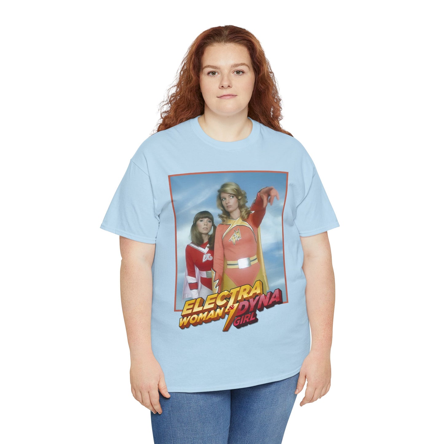 Electra Woman & Dyna Girl T-Shirt - Popular Krofft Supershow Characters from the 1970s - Deidre Hall & Judy Strangis