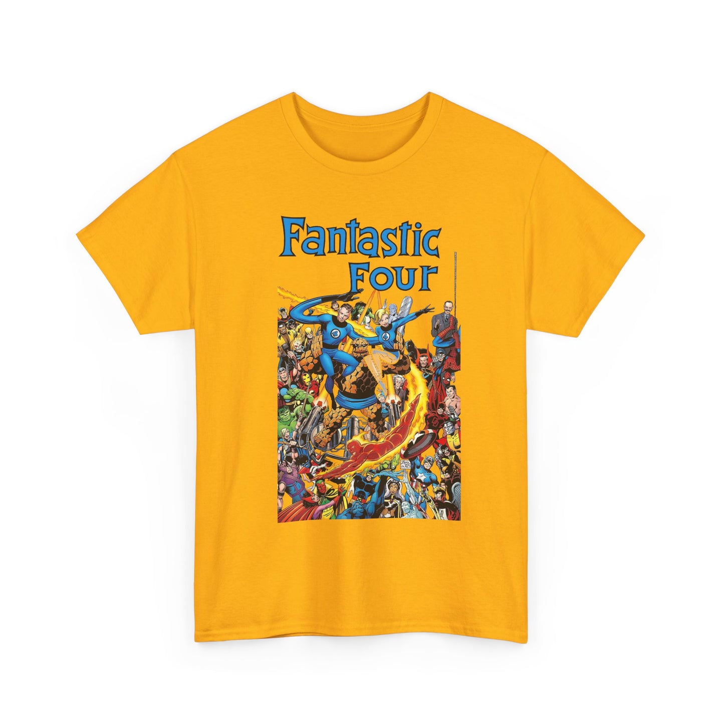 Fantastic Four T-Shirt - Classic John Byrne Art - Popular Marvel Comics Characters - Human Torch, The Thing, Invisible Woman, Reed Richards - 2025 MCU Movie