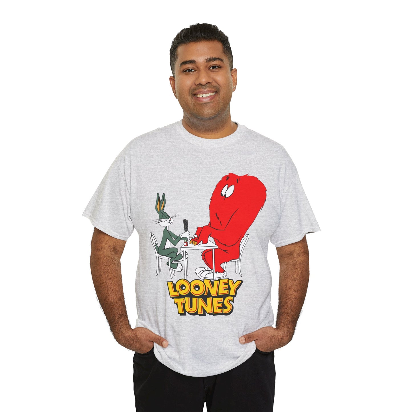 Bugs Bunny & Gossamer T-Shirt - Looney Tunes Cartoon - Popular Halloween Monster Getting a Manicure - Funny, Humorous Image
