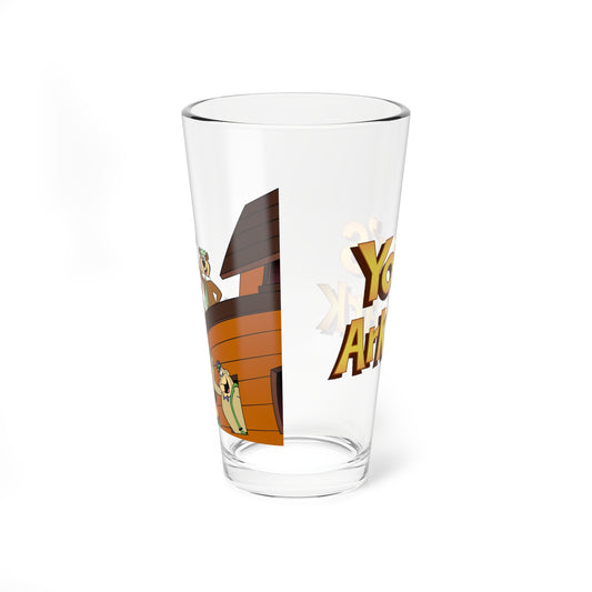 Yogi's Ark Lark Pint Glass, 16oz - Huckleberry Hound, Augie Doggie, Magilla Gorilla, Yogi Bear, Top Cat - Hanna-Barbera Cartoon