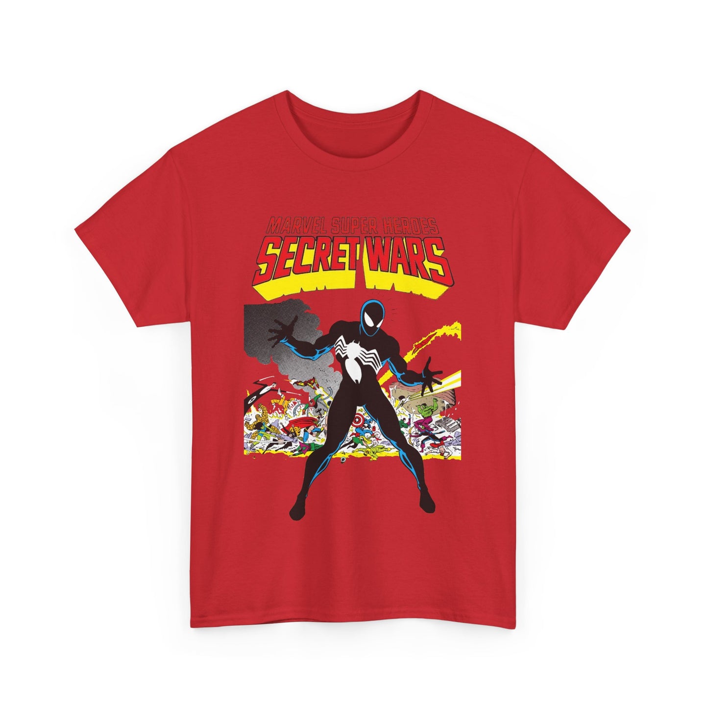 Secret Wars T-Shirt - Classic Marvel Comics Series - Alien Symbiote Spider-Man, 1st Appearance - Future Venom Story