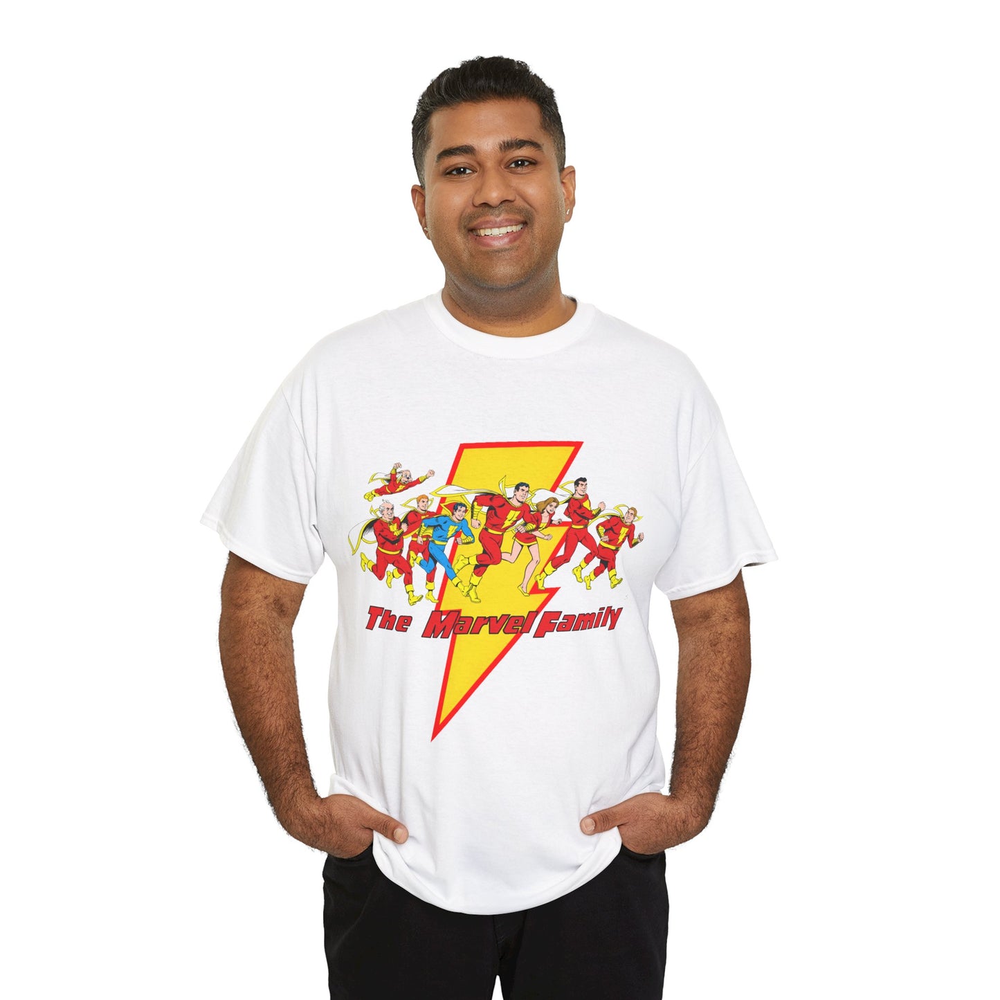 Marvel Family T-Shirt - Shazam - DC Comics - Mary Marvel, Hoppy the Marvel Bunny, Uncle Marvel, Captain Marvel Jr - DC Who's Who Art