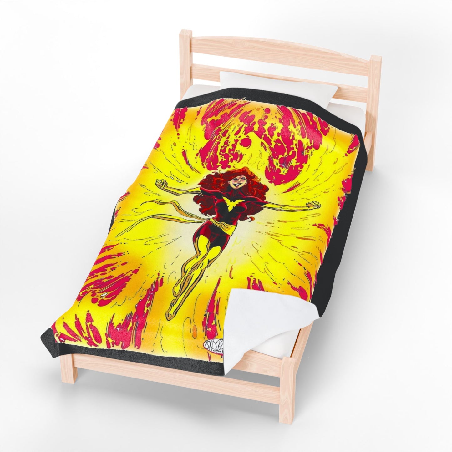 Dark Phoenix Velveteen Plush Blanket 60x80" - John Byrne Art - Uncanny X-Men Saga, Jean Grey - Marvel Comics