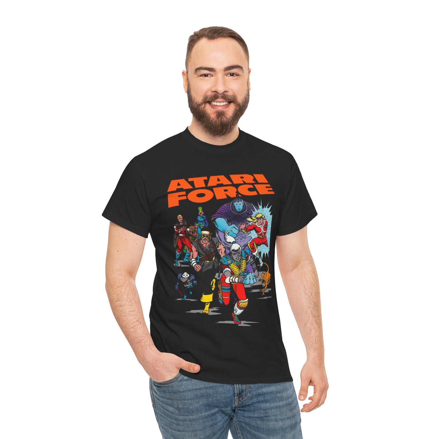 Atari Force T-Shirt - Marshall Rogers & John Byrne Art - Martin Champion, Christopher "Tempest" Champion, "Dart" Bia O'Rourke-Singh, Hukka, Morphea, Babe, Pakrat, Blackjak, Taz - DC Comics