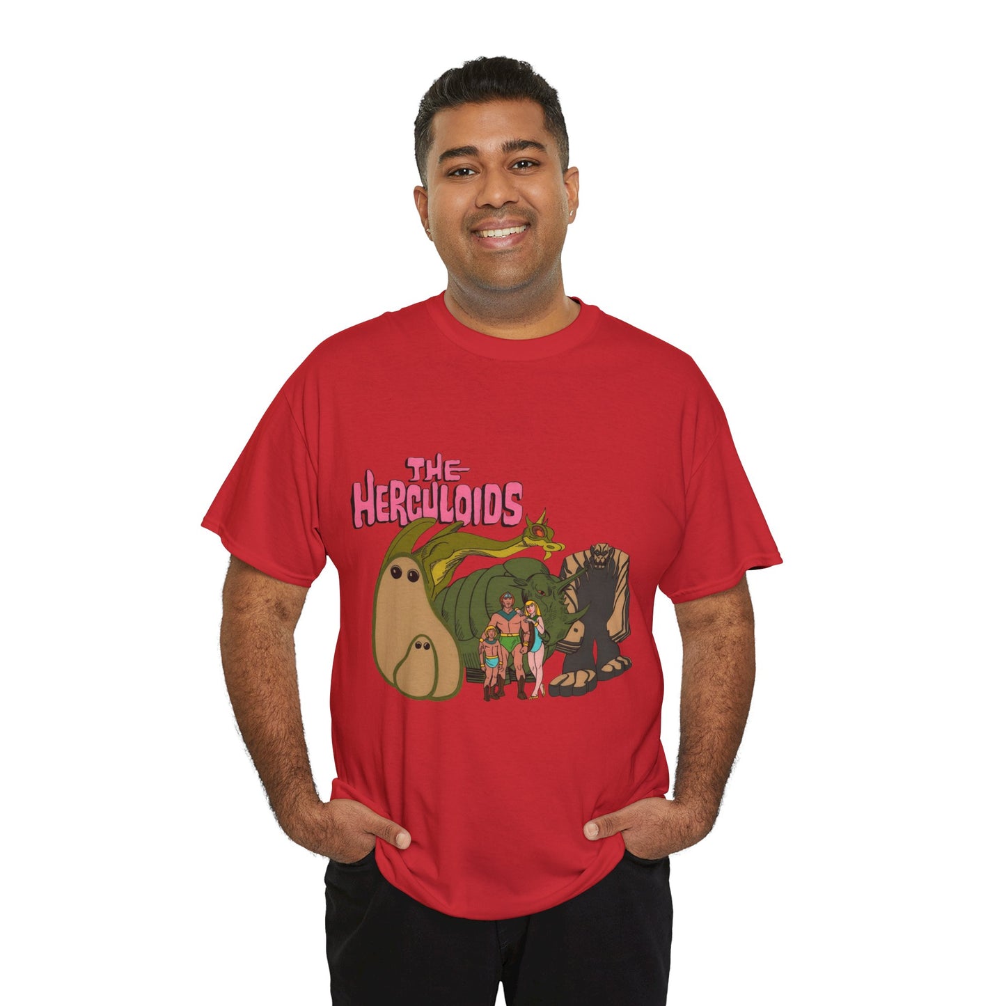 Herculoids T-Shirt - Popular 1960s Hanna-Barbera Cartoon - Zandor, Tara, Dorno, Gloop & Gleep - Amzot - Alex Toth Designs