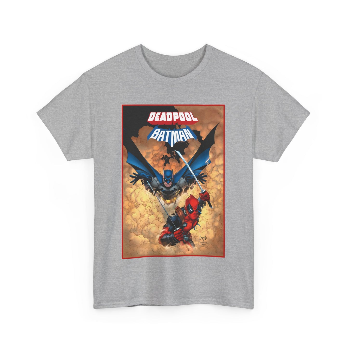 Deadpool & Batman T-Shirt - Greg Capullo Art - DC & Marvel Comics - Crossover - Slade Wilson, Bruce Wayne - 2025