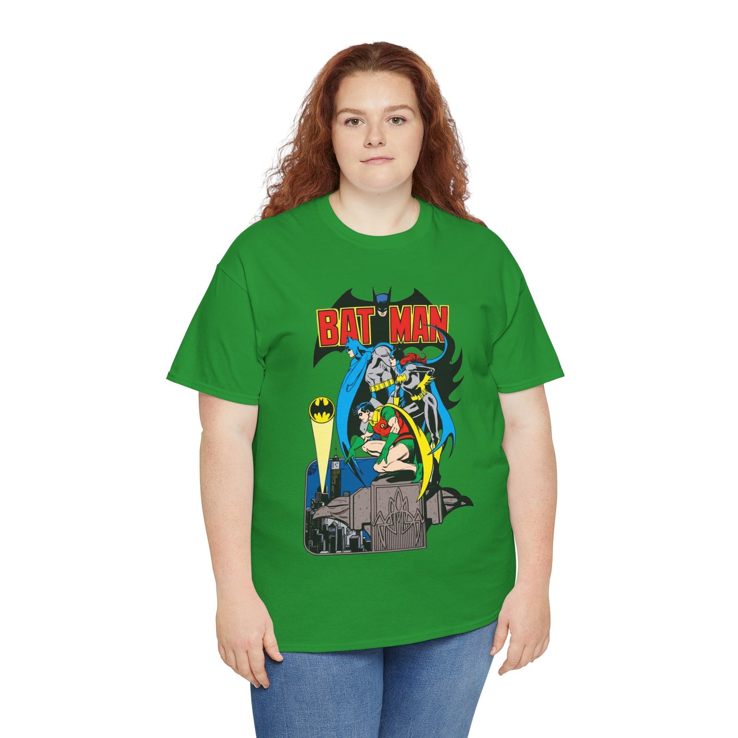 Batman, Robin & Batgirl T-Shirt - José Luis García-López Art - DC Comics Style Guide - 1970s Retro Art - Gotham City - Bat Signal
