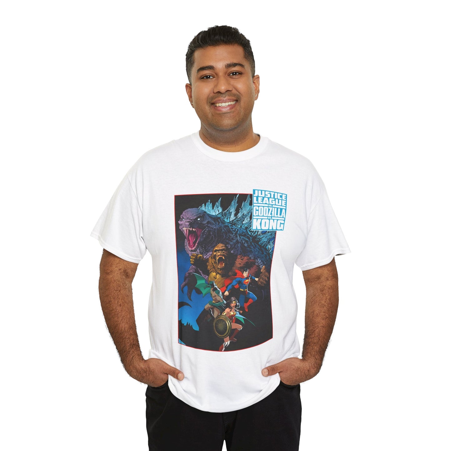 Justice League Vs Godzilla Vs Kong T-Shirt - Dan Mora Art - Wonder Woman, Superman, Batman - DC Comics