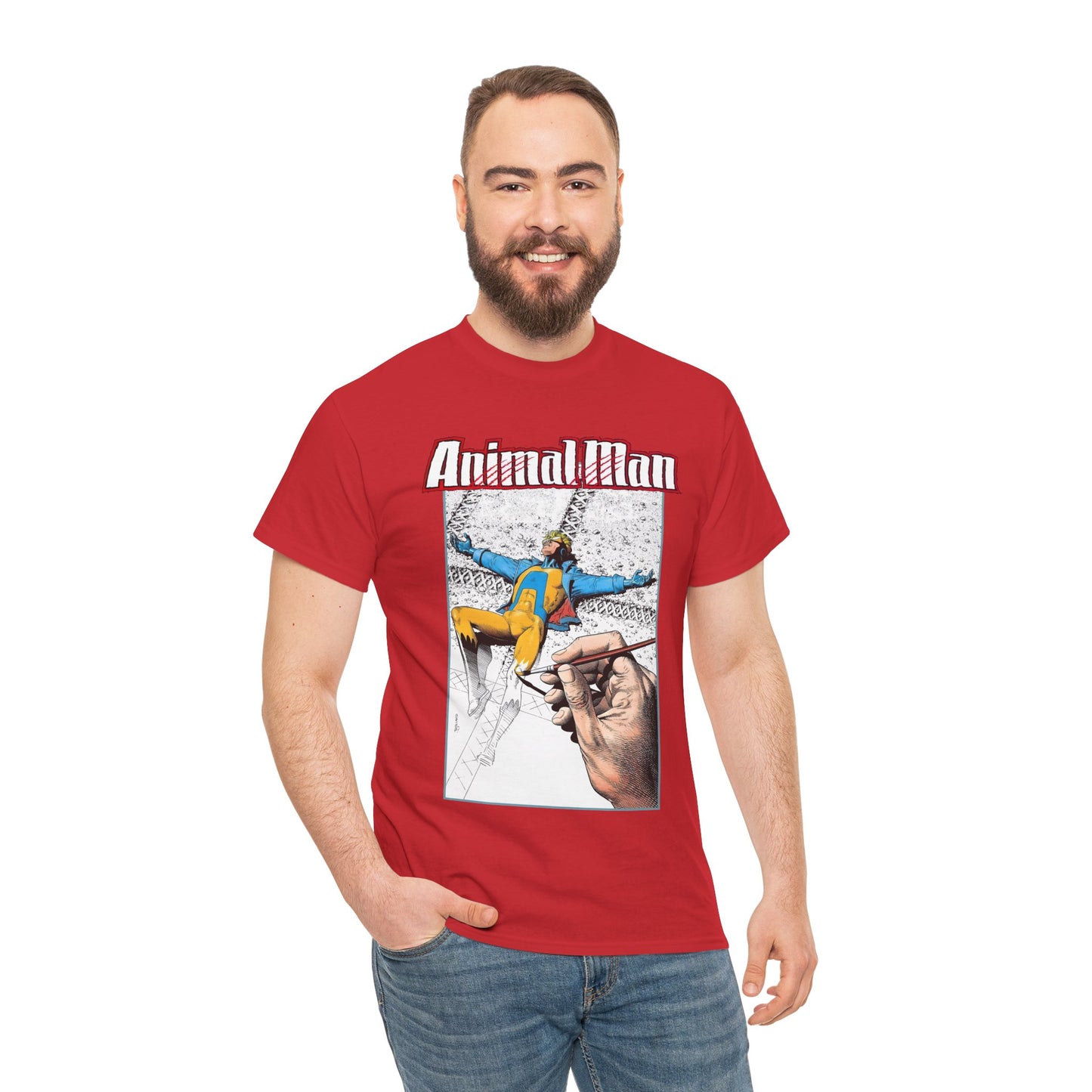 Animal Man T-Shirt - Brian Bolland Art - Buddy Baker - DC Comics, Vertigo Comics 1980s Series - Grant Morrison Stories