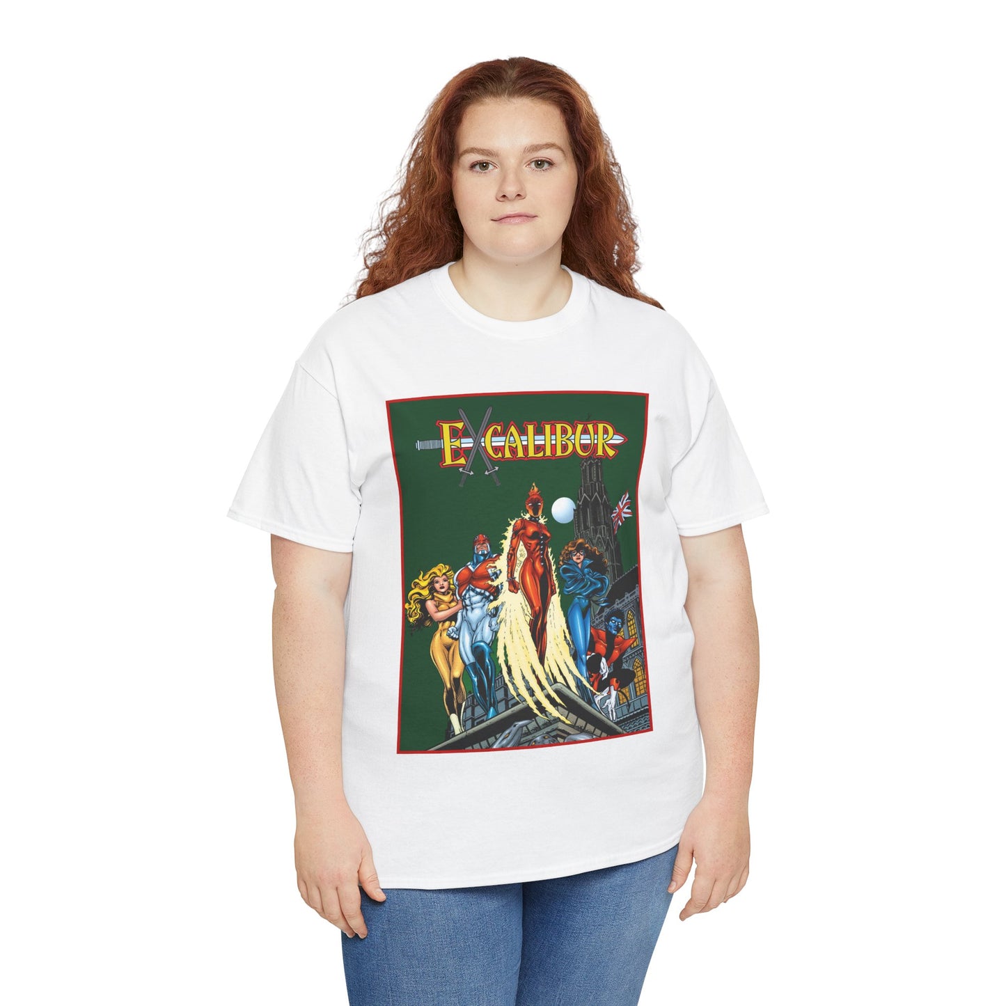 Excalibur T-Shirt - Amazing Alan Davis Art - Nightcrawler, Shadowcat, Captain Britain, Rachel Summers - Marvel Comics - X-Men Spin-Off - Mutants in the UK