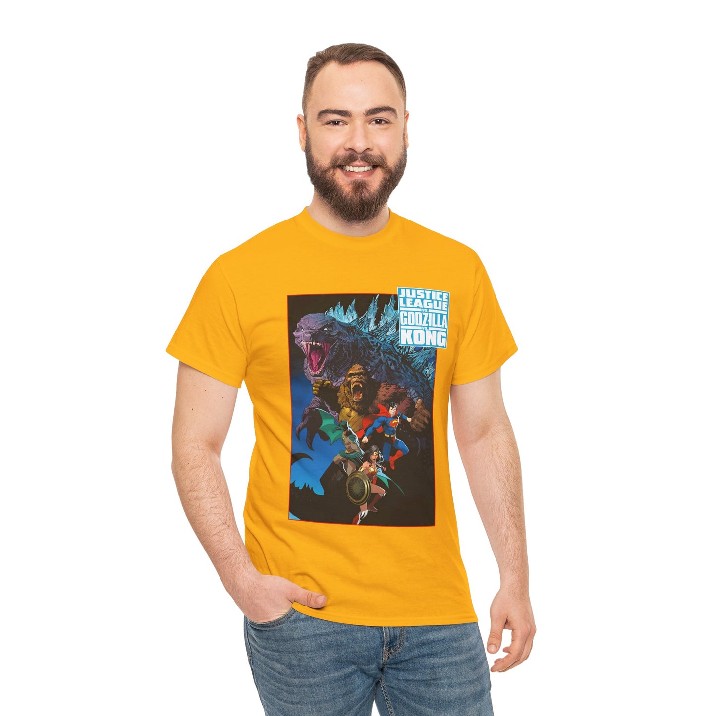 Justice League Vs Godzilla Vs Kong T-Shirt - Dan Mora Art - Wonder Woman, Superman, Batman - DC Comics