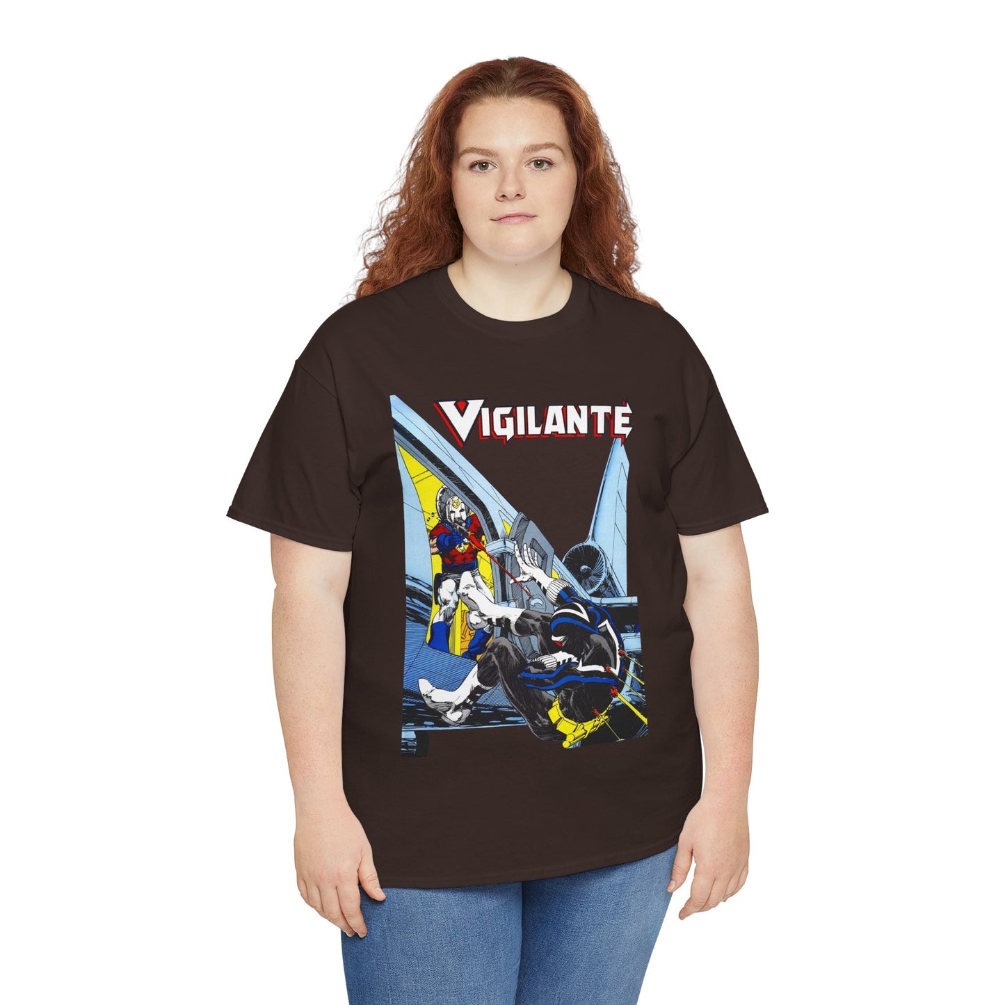 Vigilante Vs Peacemaker T-Shirt - Mike Grell Art - Adrian Chase - DC Comics
