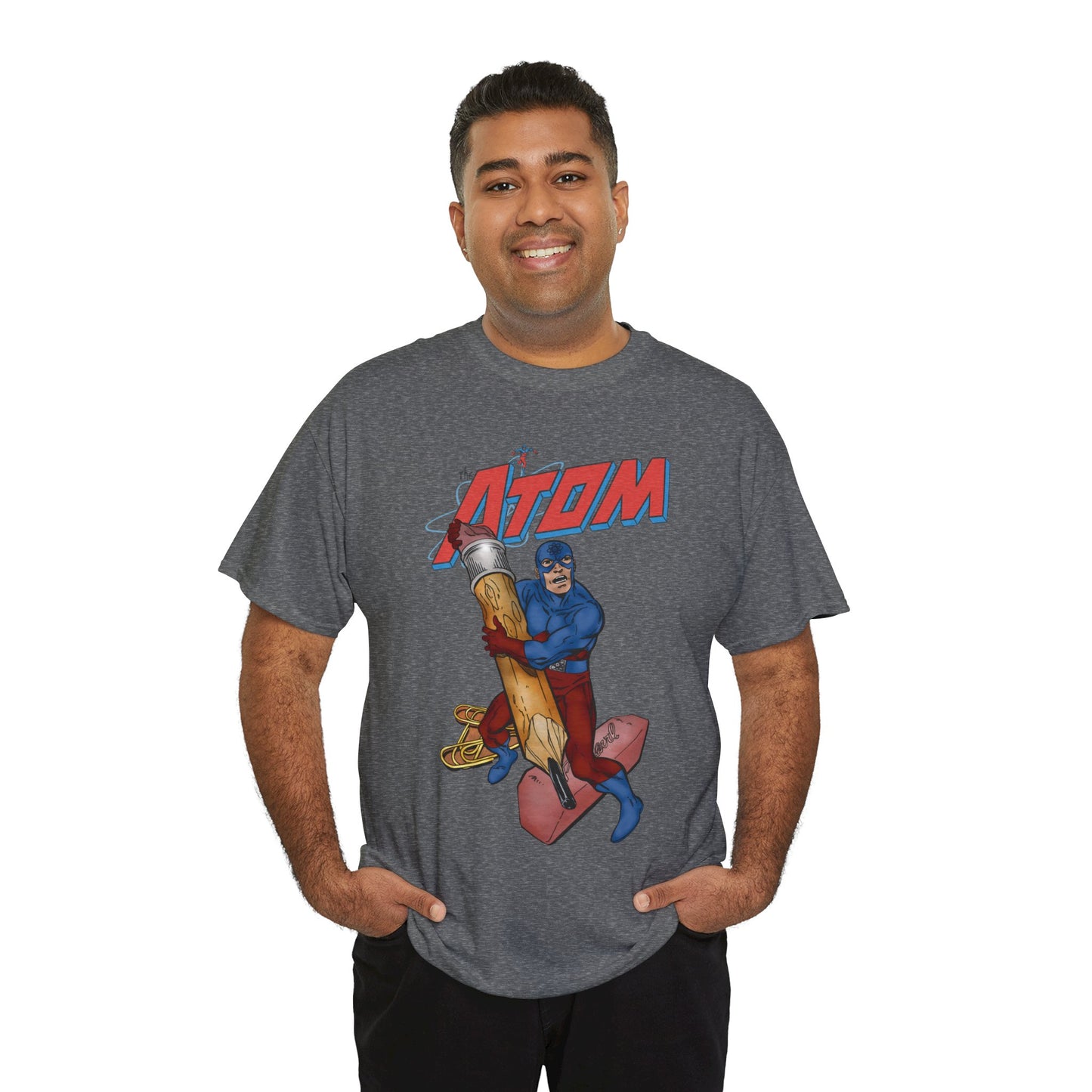 Atom T-Shirt - John Byrne Art - Ray Palmer, Justice League Member - Professor at Ivy University - DC Comics