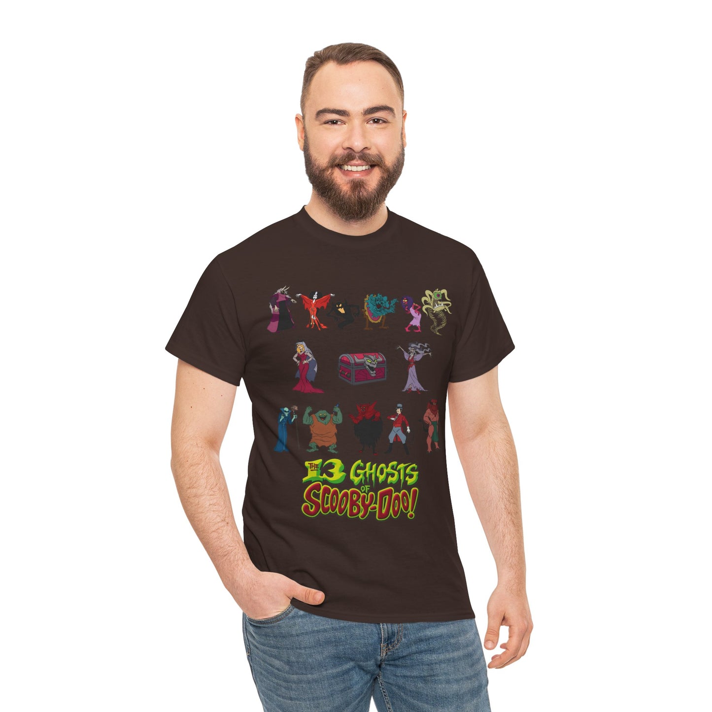 13 Ghosts of Scooby-Doo T-Shirt - Hanna-Barbera Saturday Morning Cartoon - Chest of Demons - Maldor, Queen Morbidia, Reflector Specter
