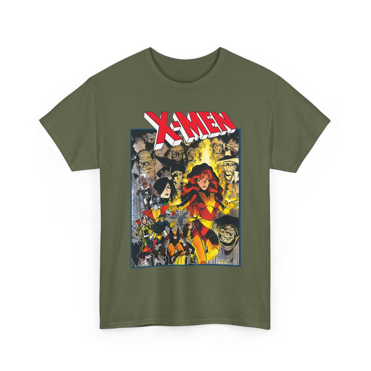 Uncanny X-Men T-Shirt - Arthur Adams Art - Dark Phoenix: From the Ashes Story - Storm, Cyclops, Wolverine, Rogue, Colossus, Nightcrawler - Marvel Comics