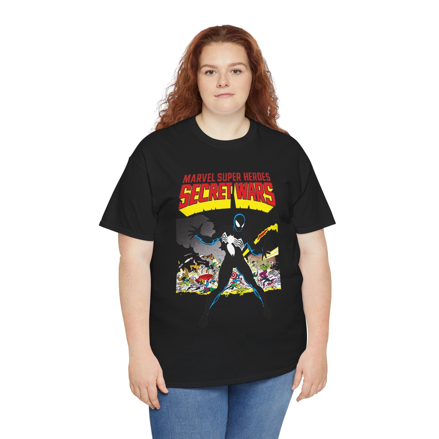 Secret Wars T-Shirt - Classic Marvel Comics Series - Alien Symbiote Spider-Man, 1st Appearance - Future Venom Story