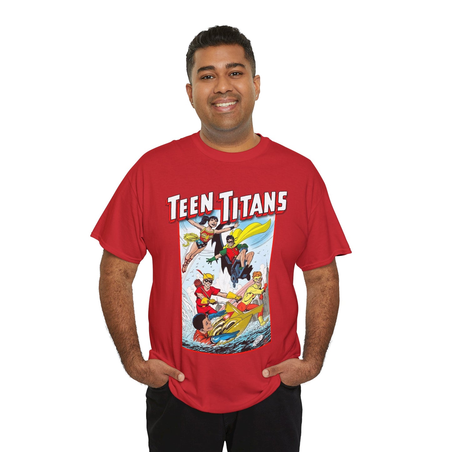 Teen Titans T-Shirt - John Byrne Art - Robin, Wonder Girl, Kid Flash, Speedy, Aqualad - DC Comics