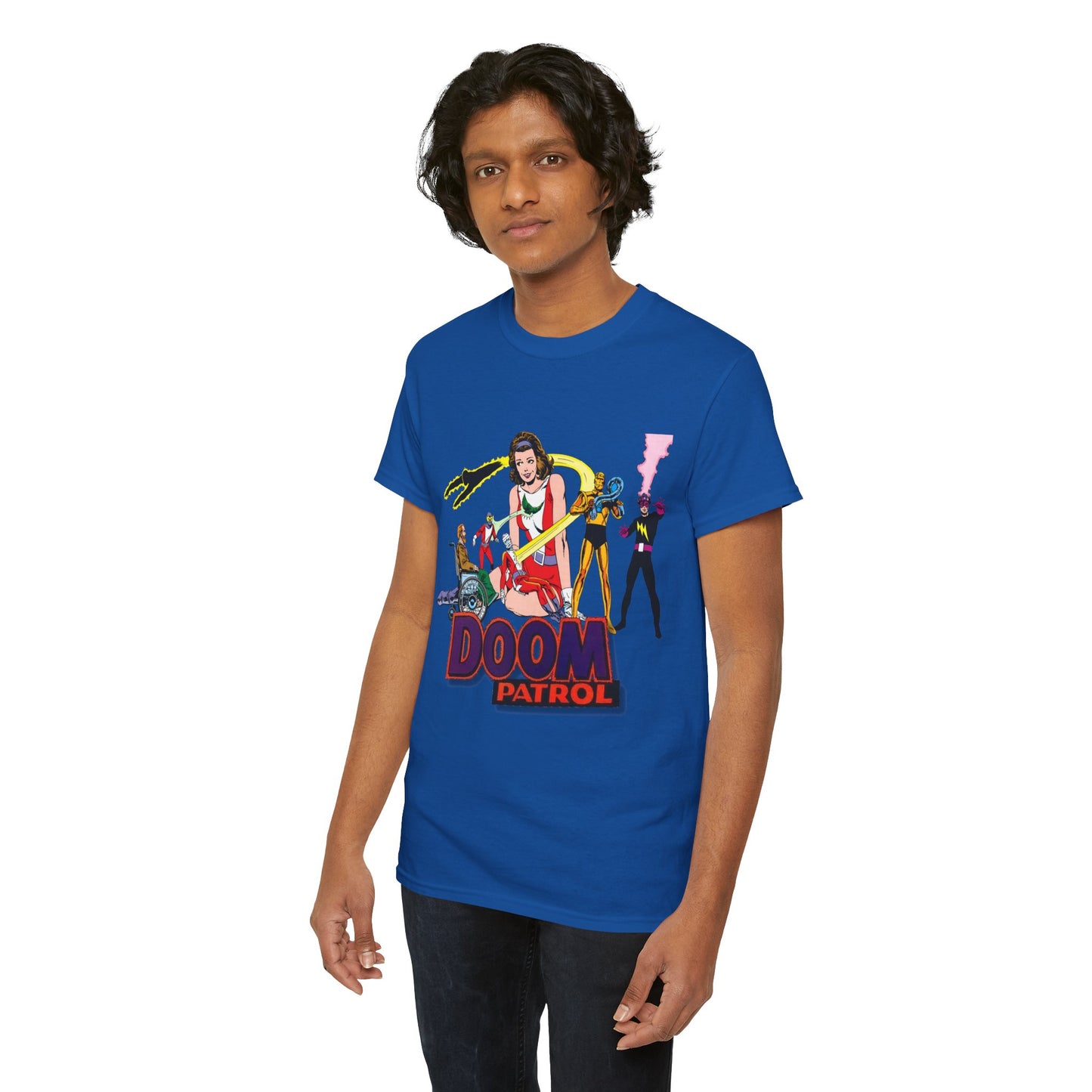 Doom Patrol T-Shirt - John Byrne Art - DC Comics Who's Who Art - Beast Boy, Robotman, Mento, Elasti-Girl, Negative Man, The Chief