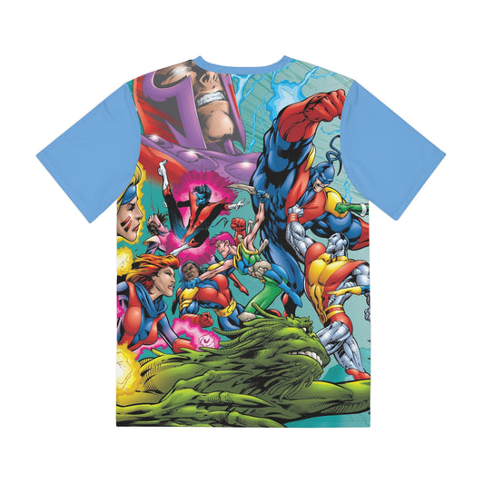 Uncanny X-Men All Over Print Tee (Polyester) - Alan Davis Art - Wolverine, Rogue, Storm, Gambit - Marvel Comics