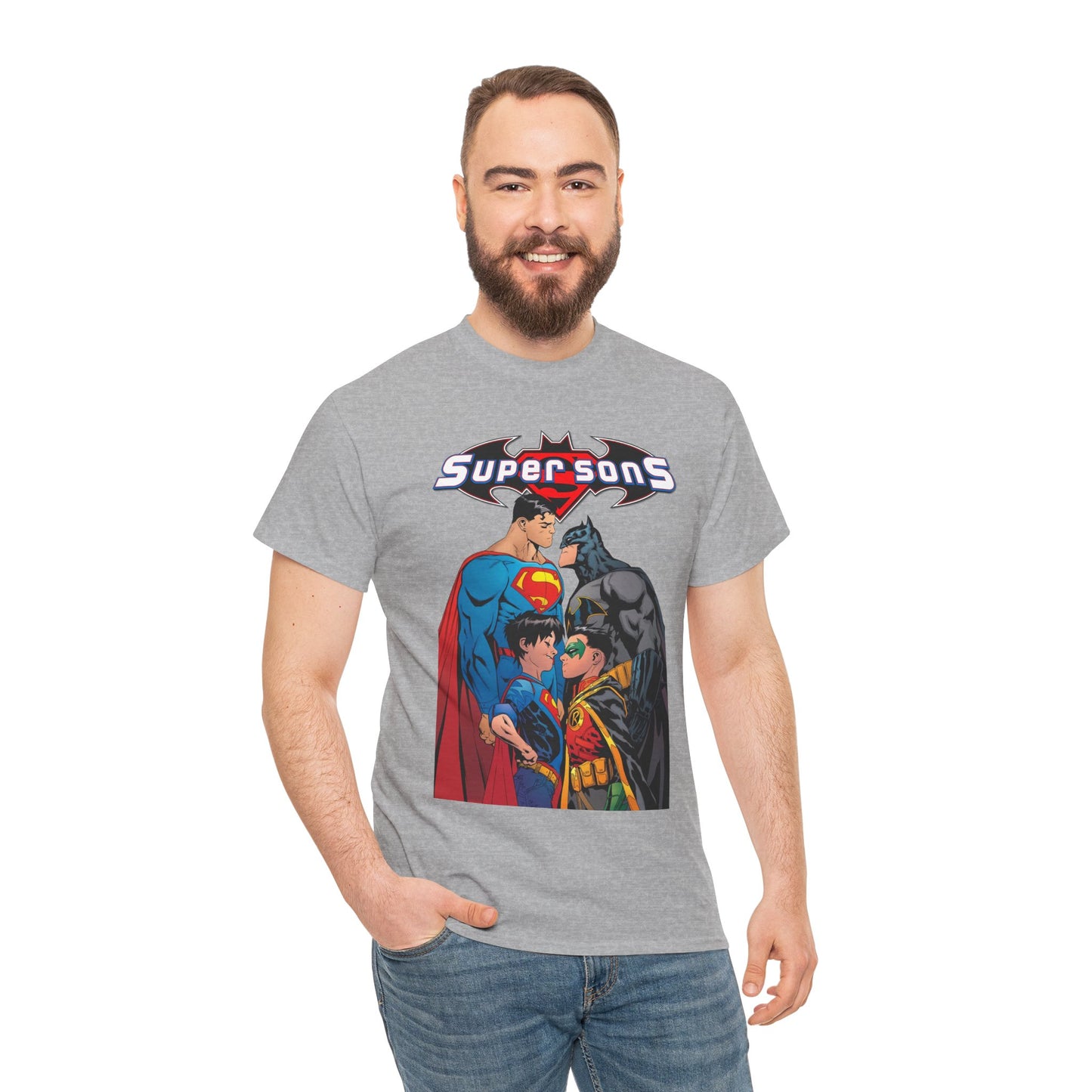 Super Sons T-Shirt - Jorge Jimenez Art - Superman, Batman, Jon Kent, Damian Wayne - DC Comics - Sons of Superman & Batman