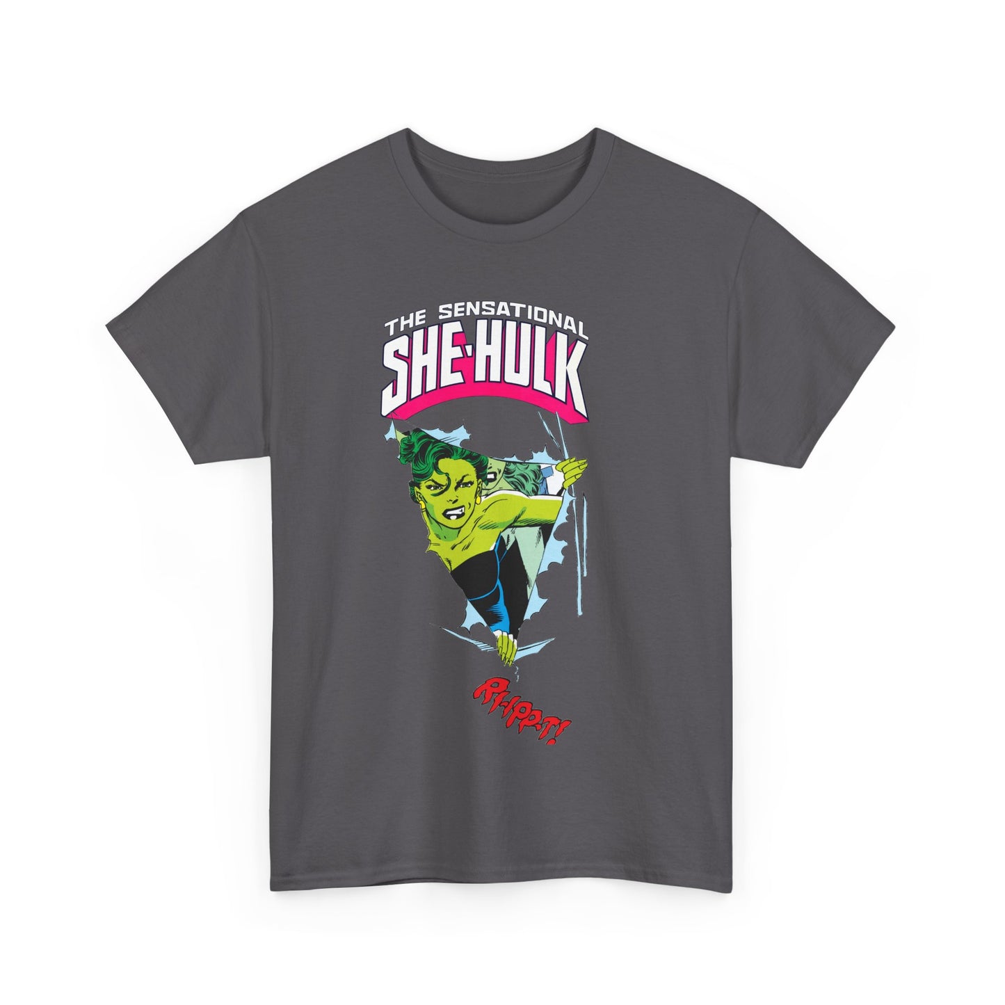 Sensational She-Hulk T-Shirt - John Byrne Art - Marvel Comics - Jennifer Walters - Ripping Through the Shirt - Fourth Wall