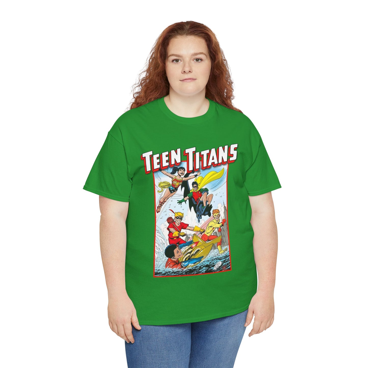 Teen Titans T-Shirt - John Byrne Art - Robin, Wonder Girl, Kid Flash, Speedy, Aqualad - DC Comics