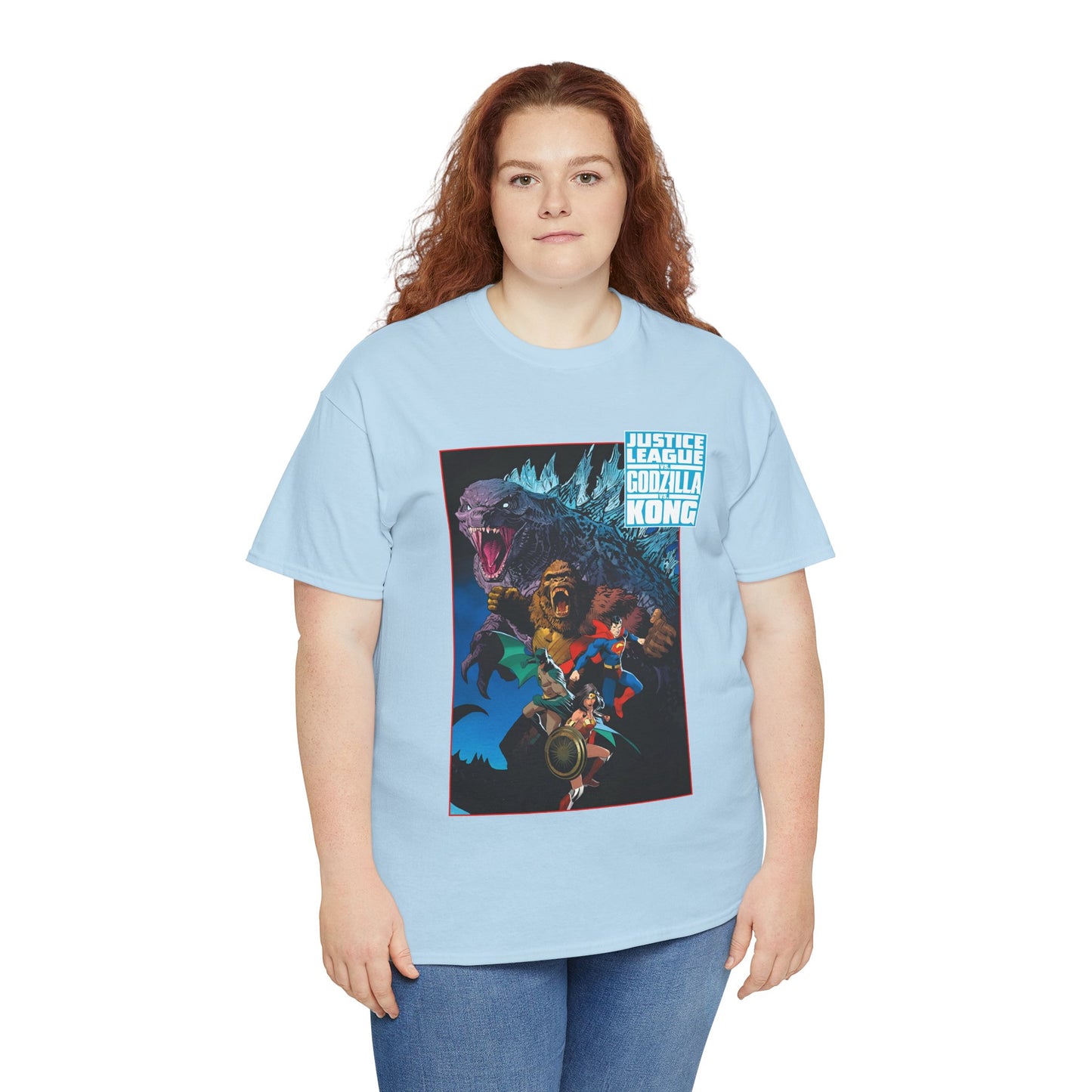 Justice League Vs Godzilla Vs Kong T-Shirt - Dan Mora Art - Wonder Woman, Superman, Batman - DC Comics