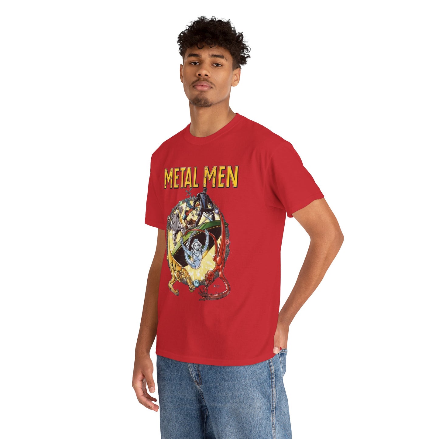 Metal Men T-Shirt - George Perez Art - DC Comics - Classic Silver Age Team - Mercury, Iron, Tin, Gold