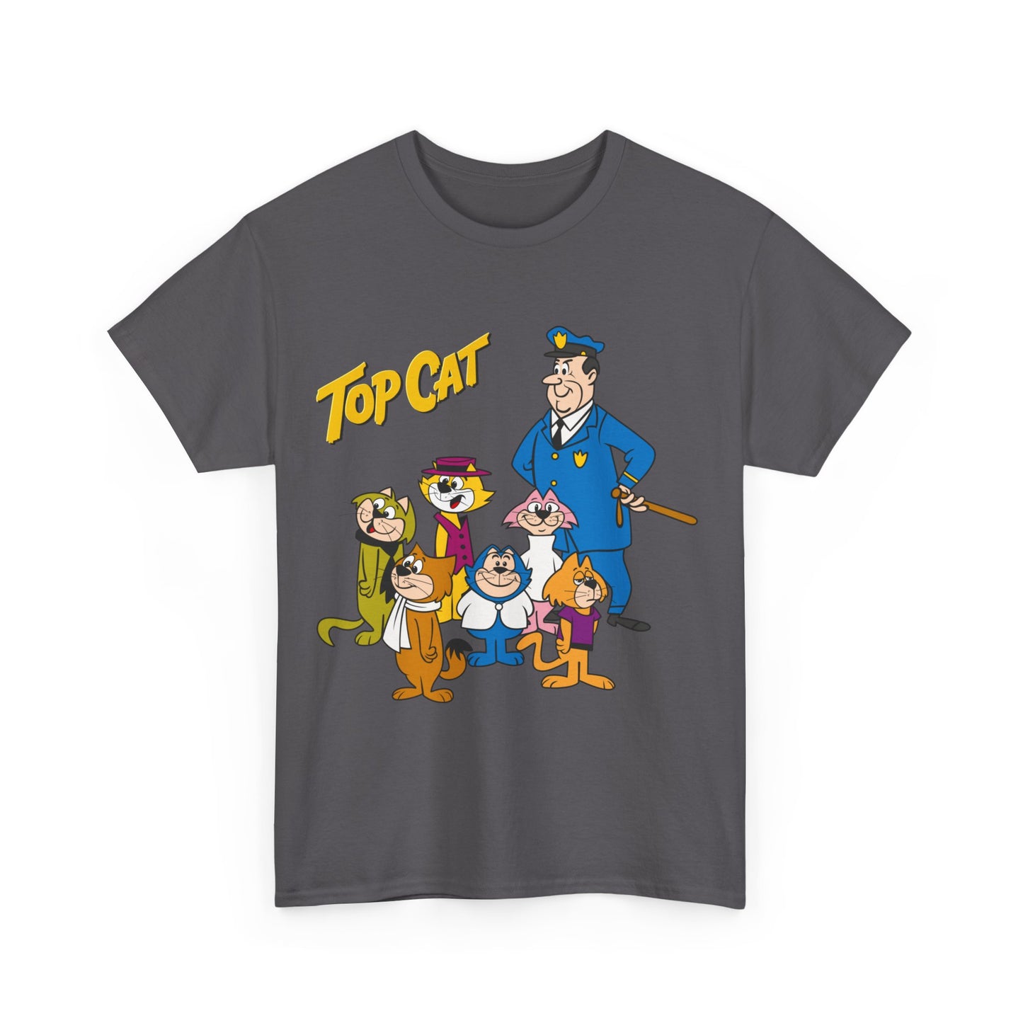 Top Cat & His Gang T-Shirt - Popular Hanna-Barbera 1960s TV Cartoon - Brain, Spook, Benny the Ball