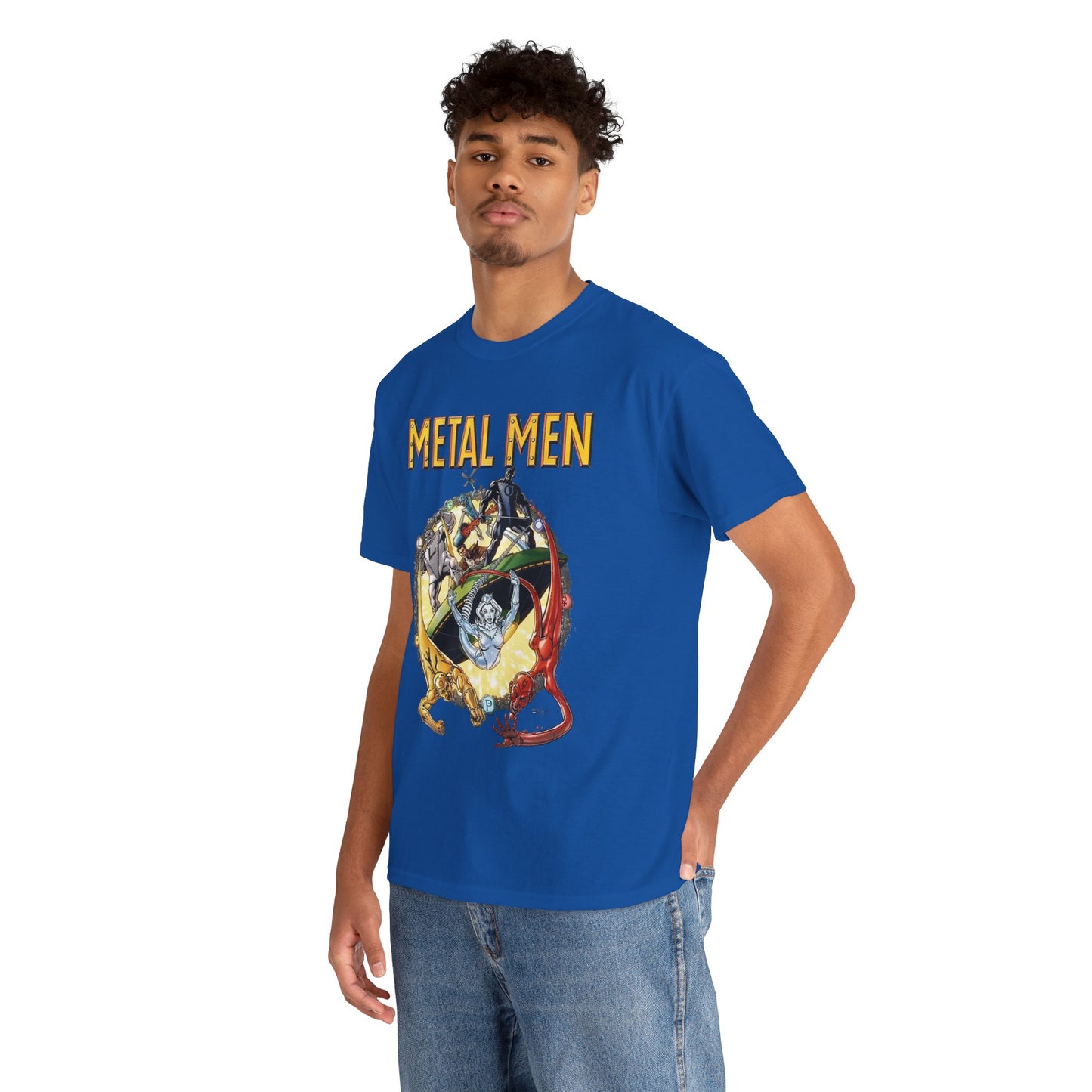 Metal Men T-Shirt - George Perez Art - DC Comics - Classic Silver Age Team - Mercury, Iron, Tin, Gold