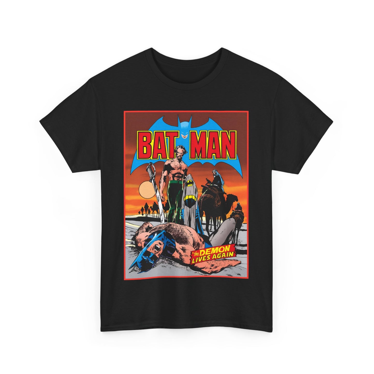 Batman T-Shirt - Neal Adams Art - R'as Al Ghul - Demon Lives Again - DC Comics - Dark Knight Detective
