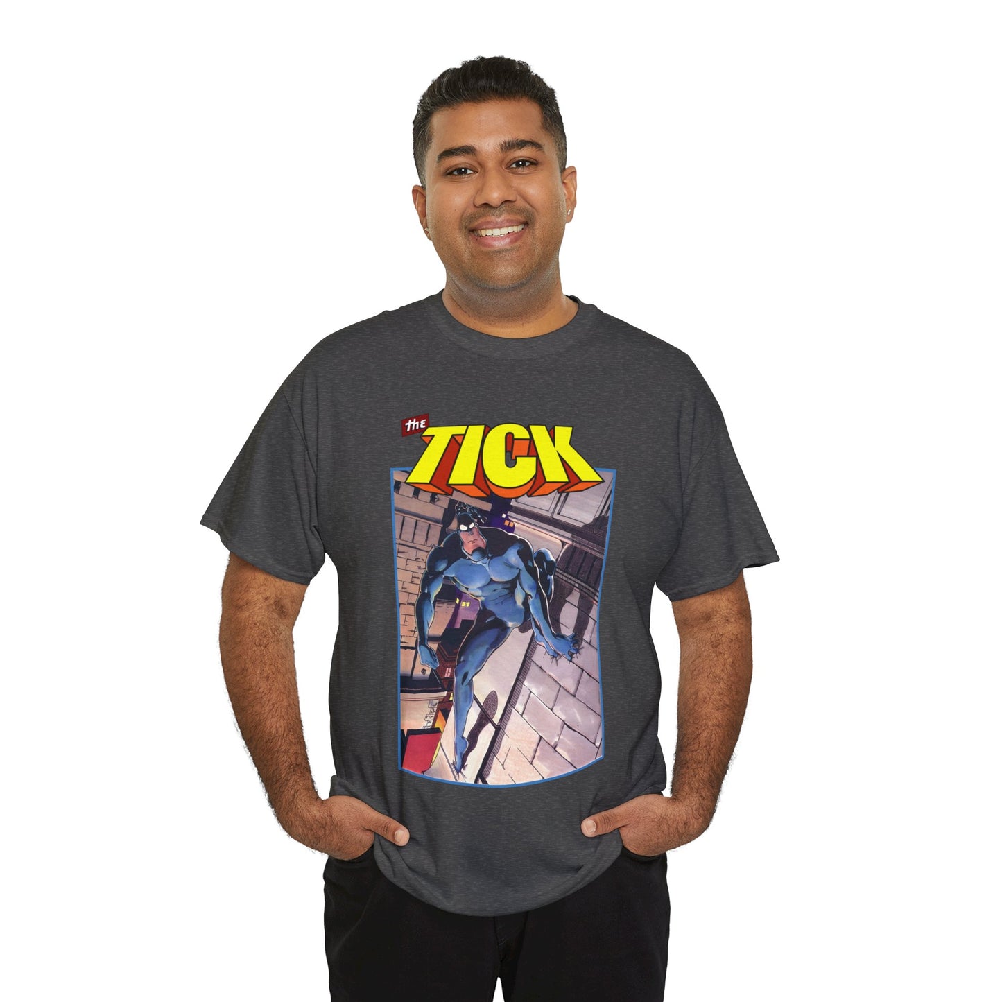 The Tick T-Shirt - Ben Edlund Creation - Popular 1980s Superhero