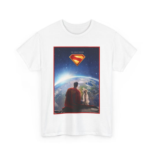 Superman Legacy T-Shirt - 2025 James Gunn Movie Scene - Clark & Krypto On the Moon - David Corenswet - DC Comics - Man of Steel