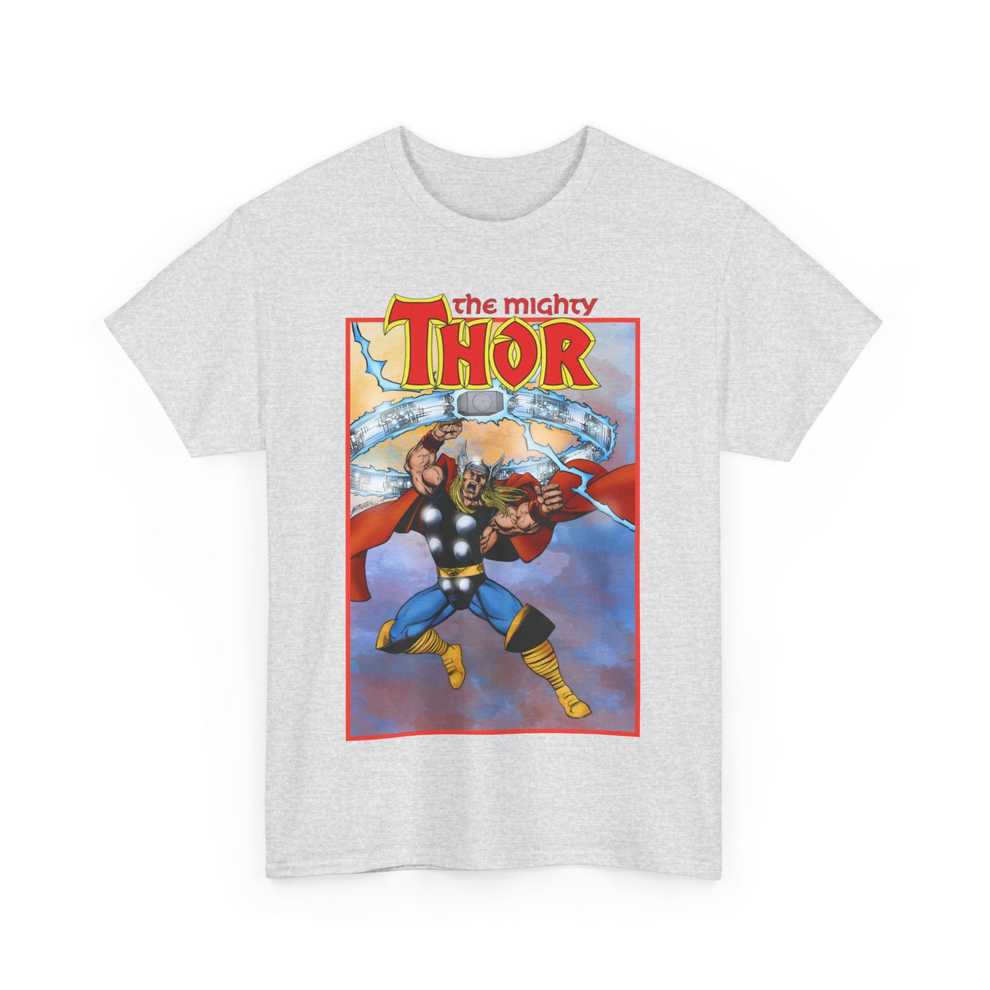 The Mighty Thor T-Shirt - George Perez Art - Mjolnir - Avengers Member - God of Thunder - Asgard Warrior - Marvel Comics
