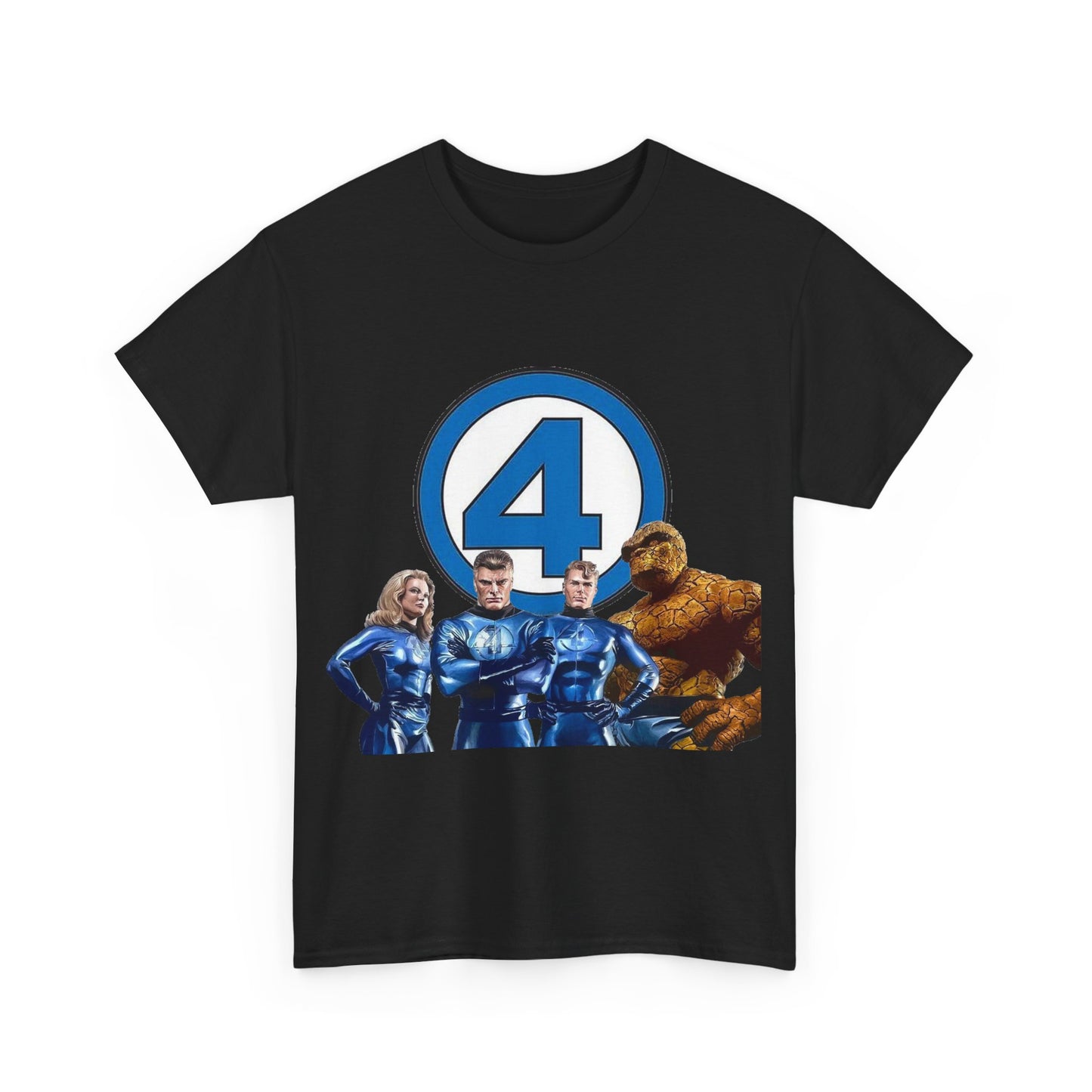 Fantastic Four T-Shirt - Alex Ross Art - 2025 MCU Movie - Iconic Marvel Comics Characters - Human Torch, Invisible Woman, The Thing, Reed Richards