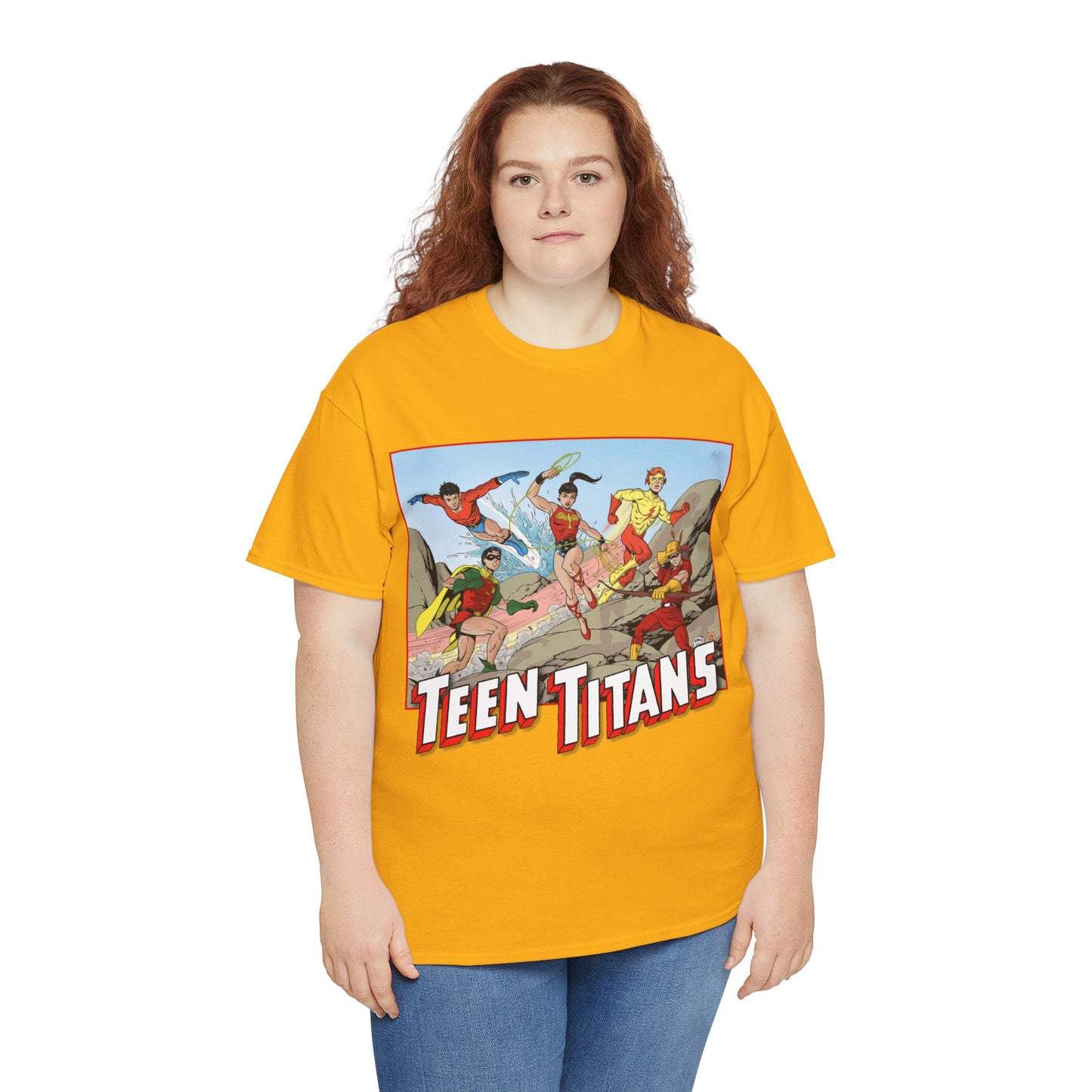 Teen Titans T-Shirt - Tom Grummett Art - Robin, Wonder Girl, Kid Flash, Speedy, Aqualad - DC Comics