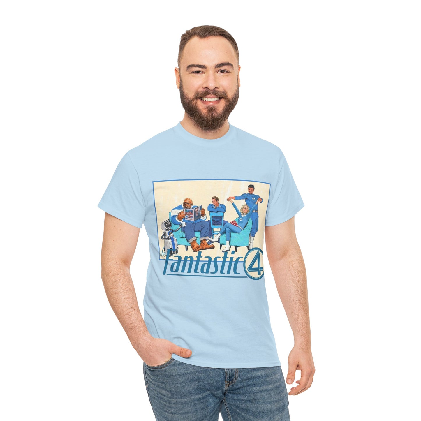 Fantastic Four T-Shirt - 2025 MCU Movie - Reed Richards, Invisible Woman, Thing, Human Torch - Marvel Comics Characters
