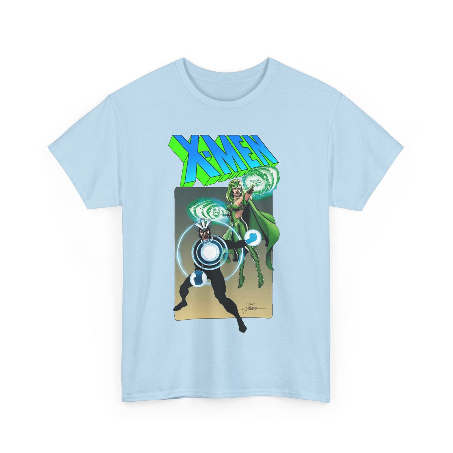 Havok & Polaris T-Shirt - George Perez Art - Uncanny X-Men Members - Marvel Comics Mutants